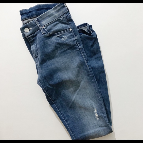 MOTHER | The Looker Graffiti Girl Distressed Jeans - Picture 5 of 8